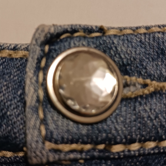 rue 21   Skirt Women's Distressed Denim Mini, Sz 11/12, Blue, American Flag - Picture 10 of 10